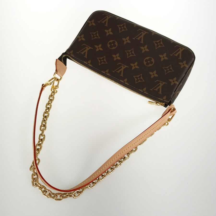 ルイヴィトン モノグラム ポシェットアクセソワール チェーン PVC ルイ・ヴィトン LOUIS VUITTON モノグラム ポシェット アクセ