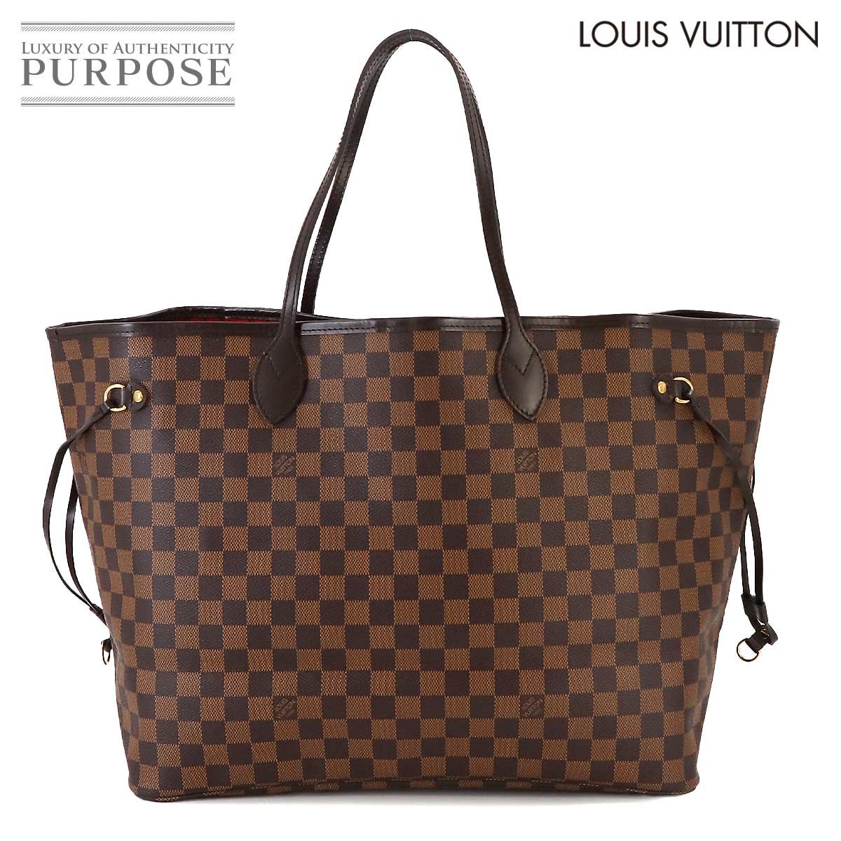 新品同様 ルイ ヴィトン LOUIS VUITTON ダミエ ネヴァーフル GM トート バッグ エベヌ スリーズ N51106 ゴールド 金具  90237472 - メルカリ