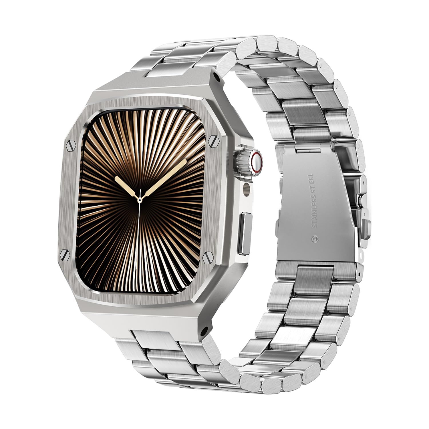 Apple Watch バンド メタル ケース 46mm アップルウォッチバンド 頑丈 