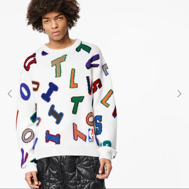 Luis Vuitton×NBAコラボ マルチロゴクルーネックセーター Sサイズ 