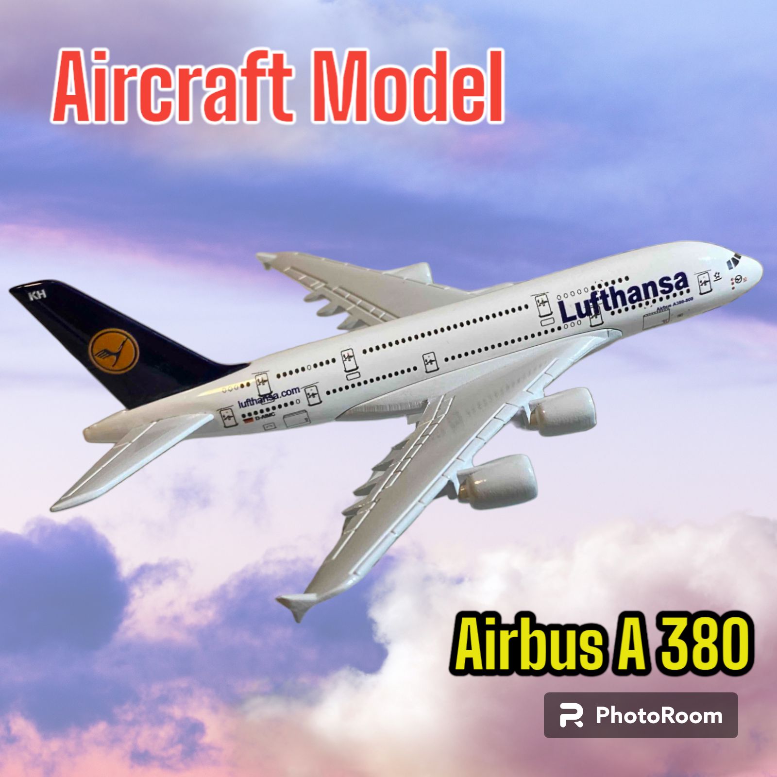 飛行機模型・新品】ルフトハンザ航空 A380－800 全長14cm - メルカリ