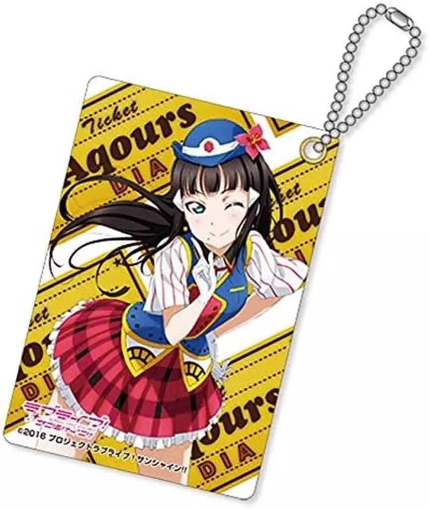 即決 新品 ラブライブ サンシャイン リール付きパスケース 黒澤ダイヤ ラブライブ！サンシャイン!!・リール付きパスケース | carcru