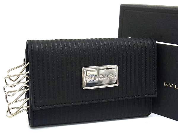 □新品□未使用□ BVLGARI ブルガリ ミレリゲ PVC×レザー 6連 キー
