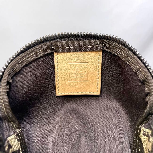 フェンディ ポーチ ベージュ ブラウン ズッキーノ 7N0003 美品