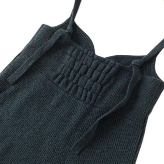 CASA FLINE カーサフライン ブラキャミソールニットセットワンピース ブルー 青緑