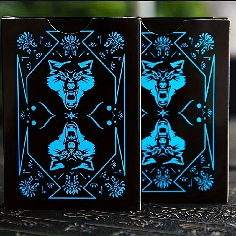 トランプ プラスチック 狼 ブラック ブルー 防水 高級感 耐久性