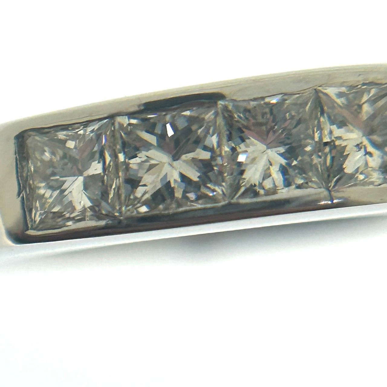新品仕上げ済 Pt900 天然 ダイヤ リング D:1.06ct 6.99g スクエア 