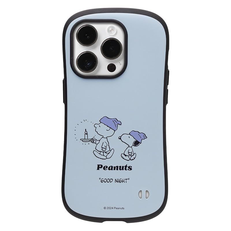 iFace First Class KUSUMI スヌーピー PEANUTS iPhone 14 Pro ケース マット仕上げ (くすみブルー/ベッドタイム)【 アイフェイス 耐衝撃 snoopy キャラクター ストラップホール 衝撃吸収 アイフォン14プ