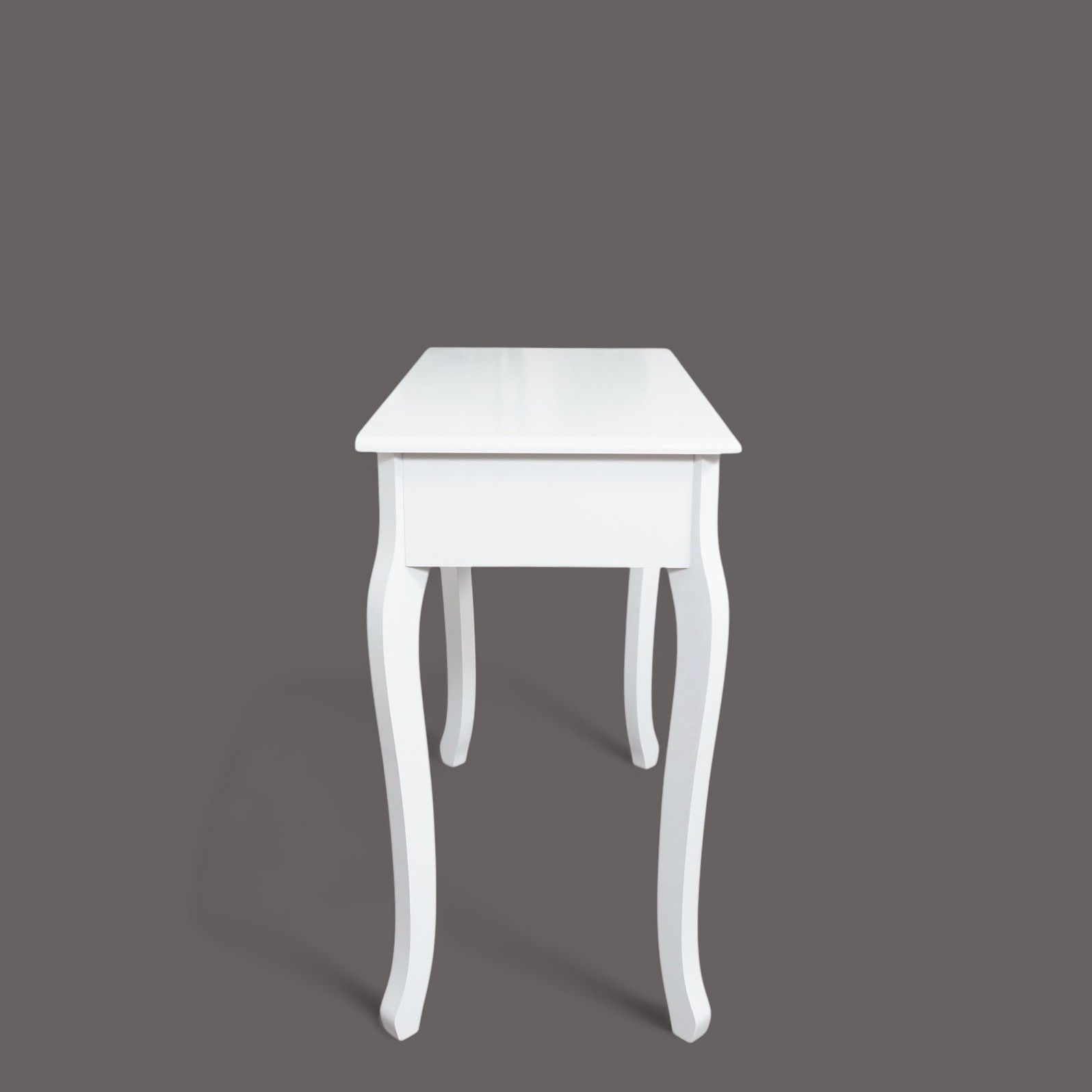 K 幅80cm 猫脚デスク コンソールテーブル 白 アンティーク調 引き出し付 姫系 デスク ドレッサー ネイルデスク 作業台 勉強机