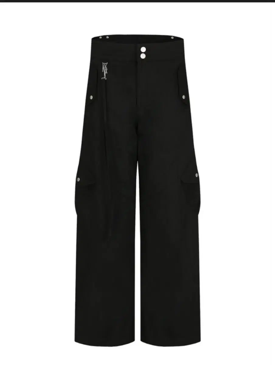 カシコ ミッドライズ カーゴ パンツ ブラック S