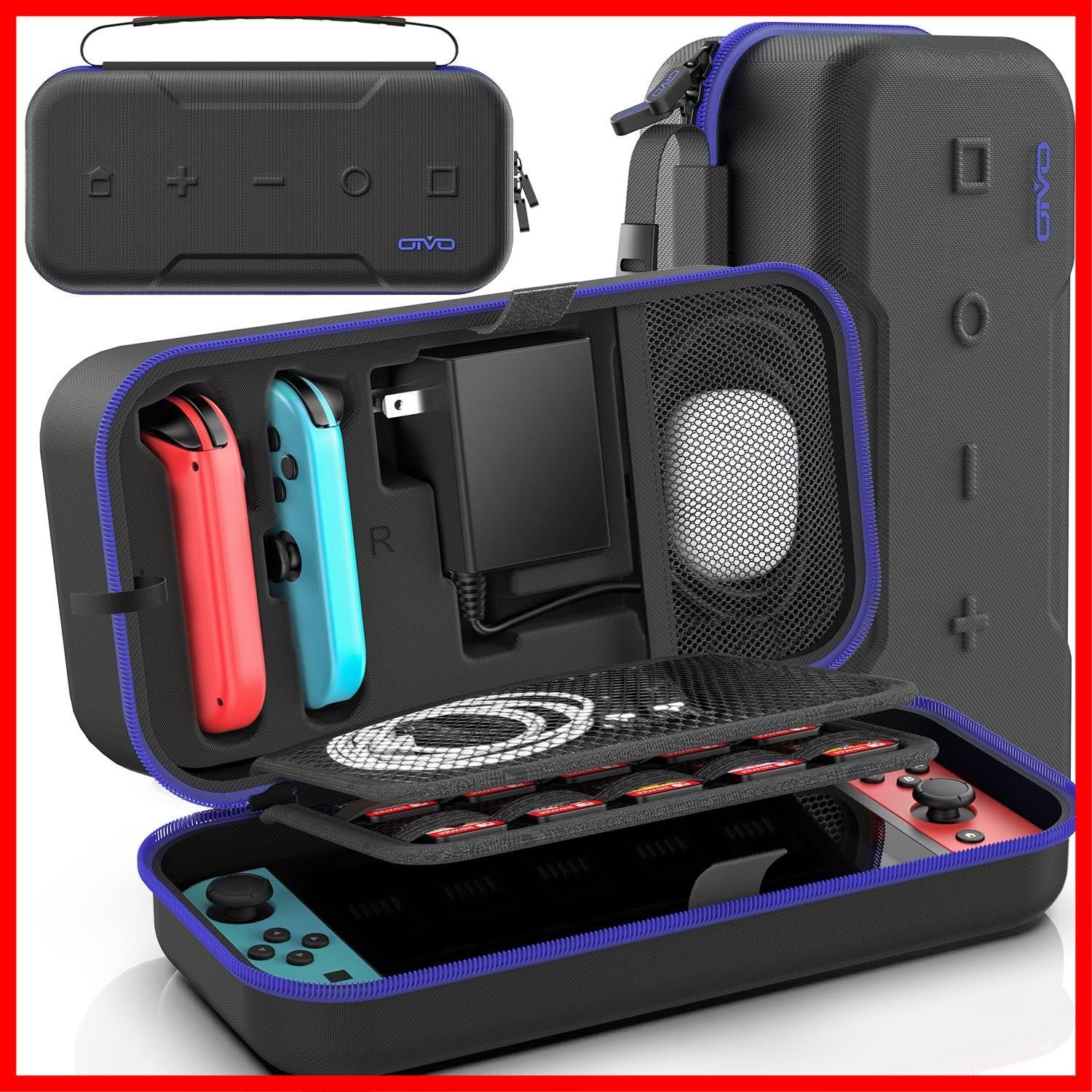 【早発送】【Sc/Sc有機lモデル対応】Sc ケース  スイッチ収納ケース 防水 防塵 防汚 耐衝撃 全面保護 大容量 持ち運び便利 Sc本体/-C/電源ダプタ/20枚ゲームカード/ケーブル/イヤホンなど全部収