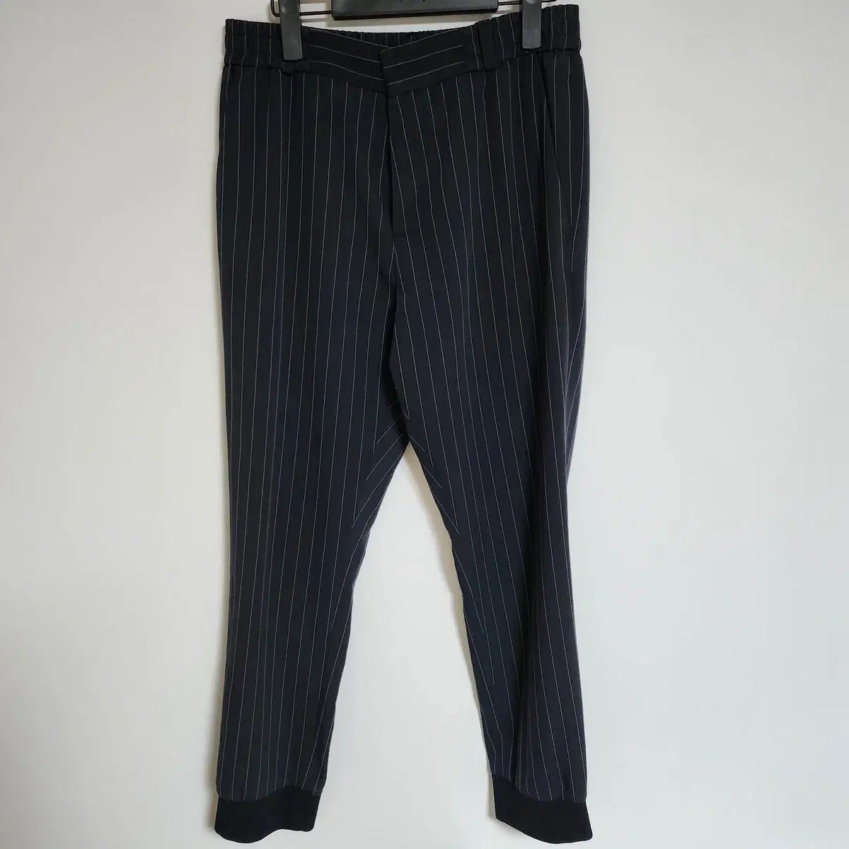 78 システムオム ブラック ストライプ スラックス ジョガー パンツ SH1H5