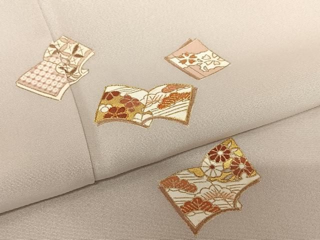 平和屋着物○銀座きしや 訪問着 駒刺繍 花冊子文 金彩 たとう紙付き  