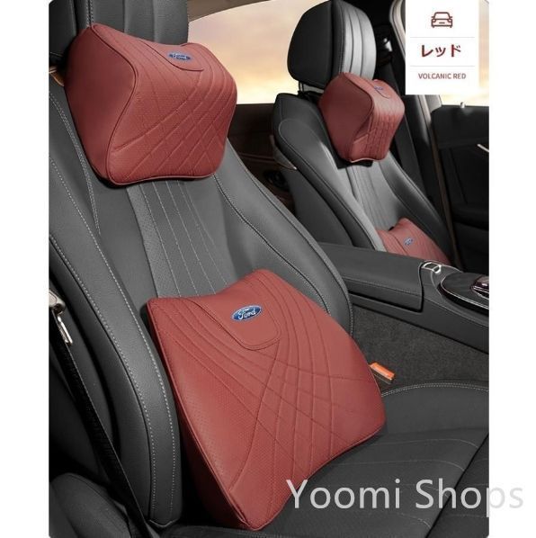 【新品未使用】フォード FORDレッドネックパッド 腰クッション 車用 背もたれクッション ネックピロー ヘッドレスト