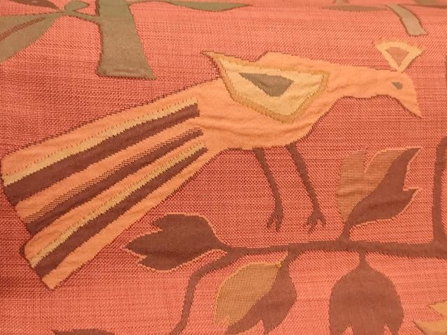 平和屋着物○名門木屋太 今河織物 六通柄袋帯 花鳥文 正絹 逸品  