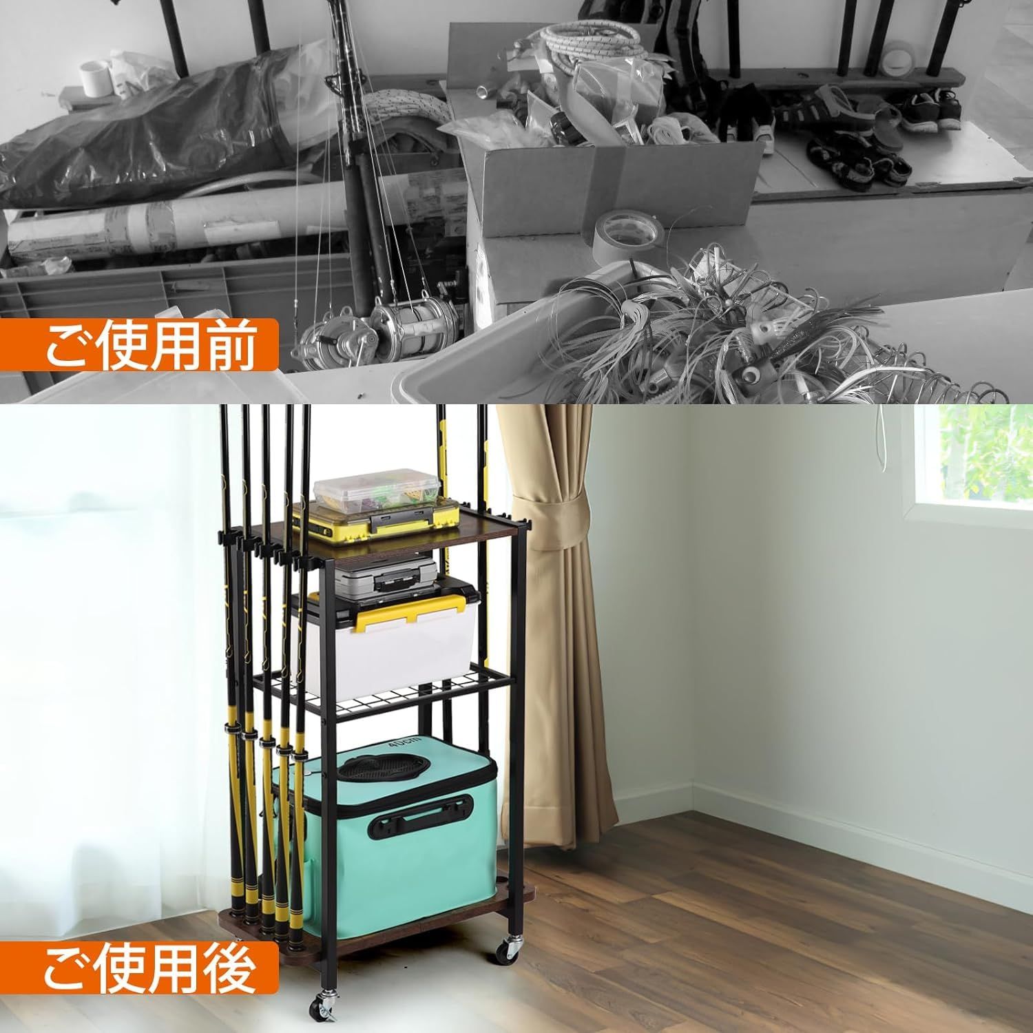 【送料込】ロッドスタンド　釣竿立て　釣り道具　整理　ロッドラック　ロッドホルダー Amazon.co.jp: MASTLU ロッドスタンド 釣り竿ラック 10本用 釣り