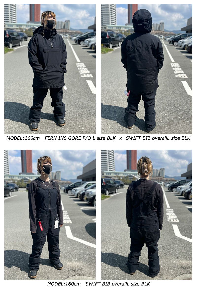 23-24 VOLCOM/ボルコム SWIFT BIB overall レディース 防水