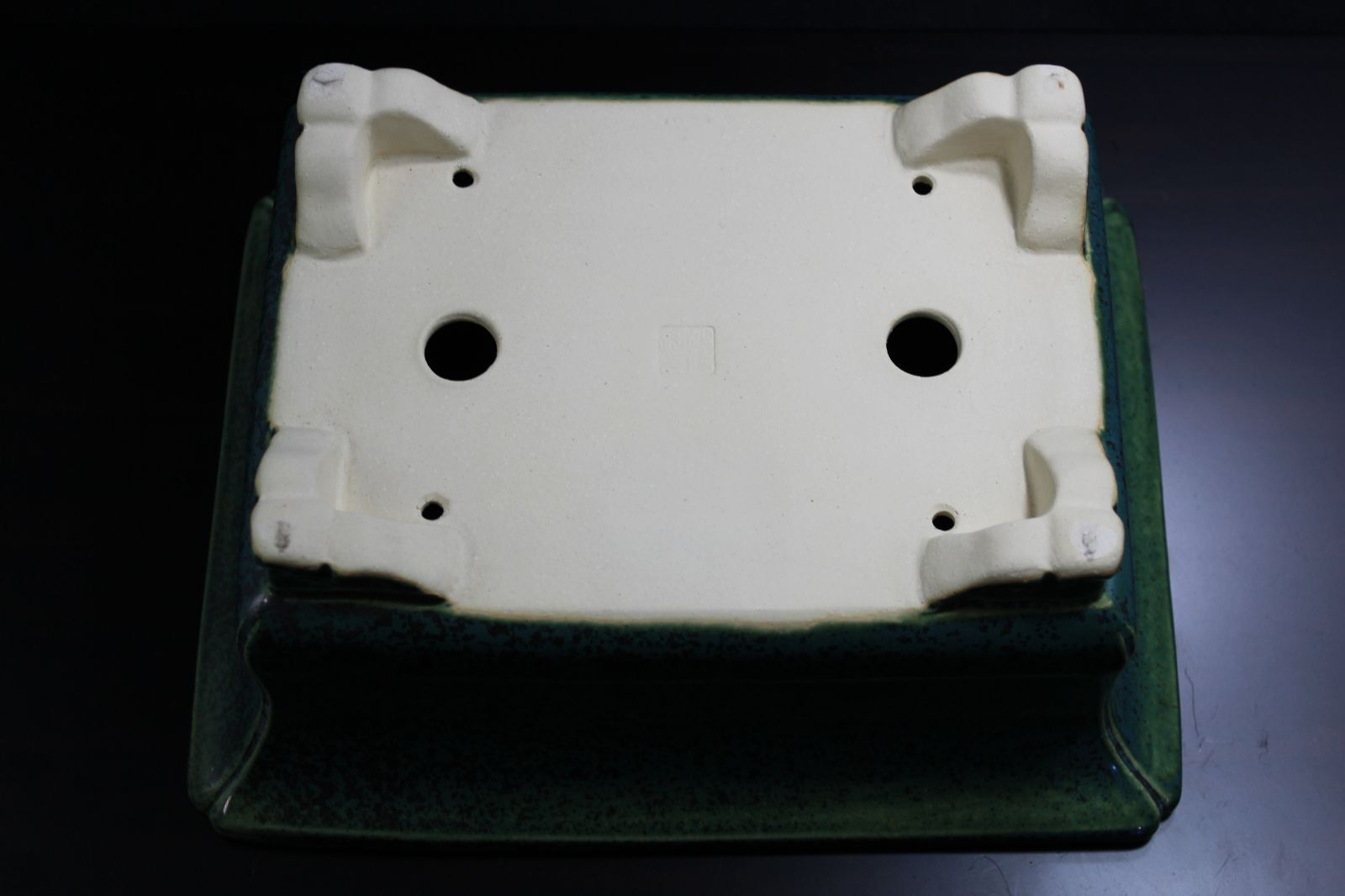 盆栽鉢 常滑焼 鴻陽 長方形 25.3cm 緑 織部 T055 - メルカリ