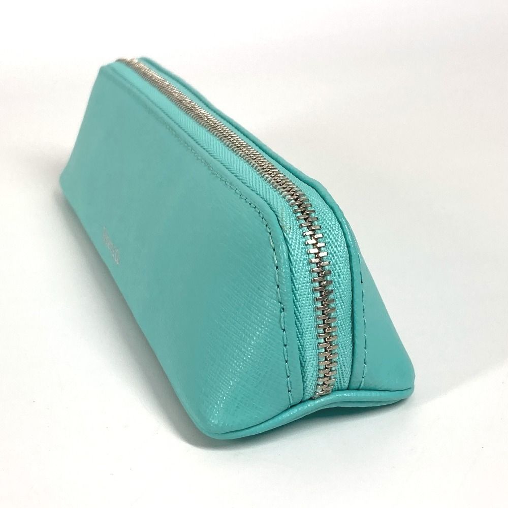 Tiffany &Co. ペンケース TIFFANY&Co. ティファニー ペンケース ロゴ レザー ブルー