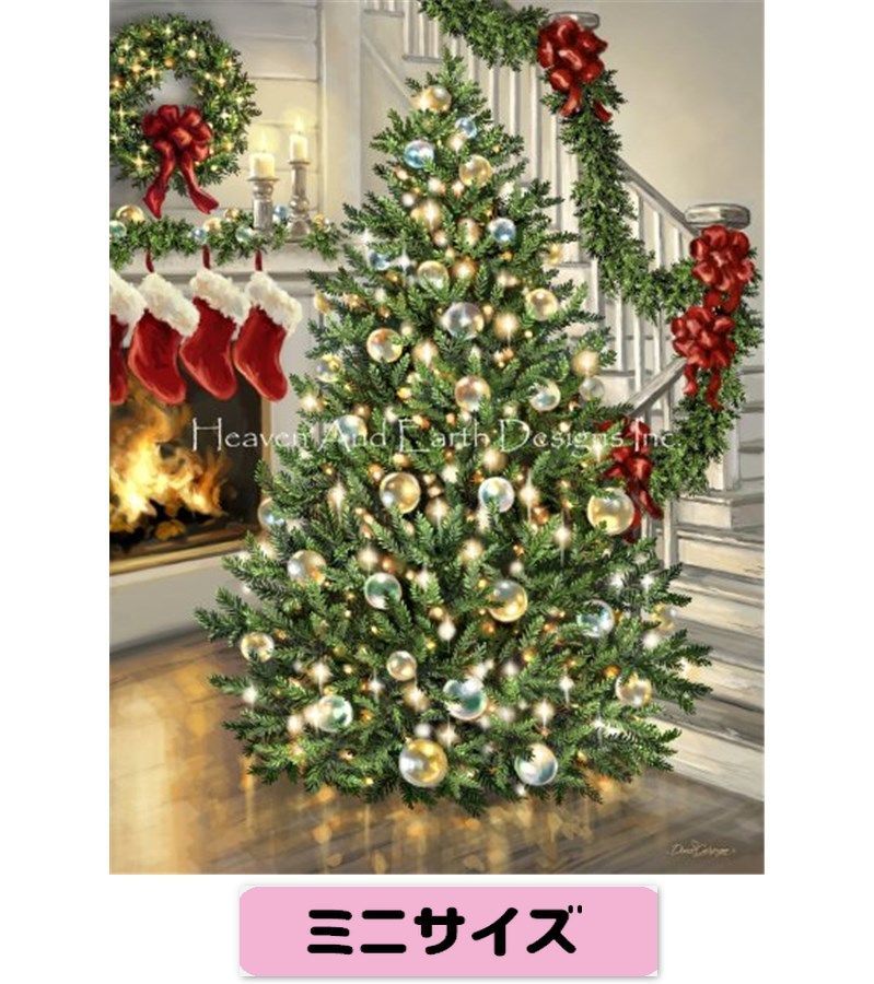 クロスステッチ キット【準備済み】Mini Merry and Bright 25ct - Heaven and Earth Designs(HAED)
