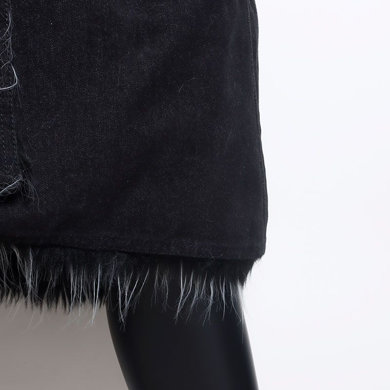 CHANEL シャネル コート 02A ファー デニム調 Size:38 2002年 - メルカリ 