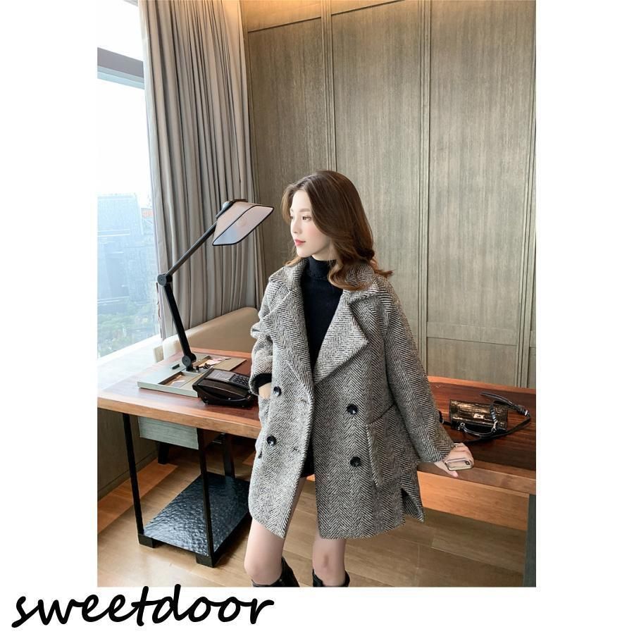 チェック柄 チェスターコート