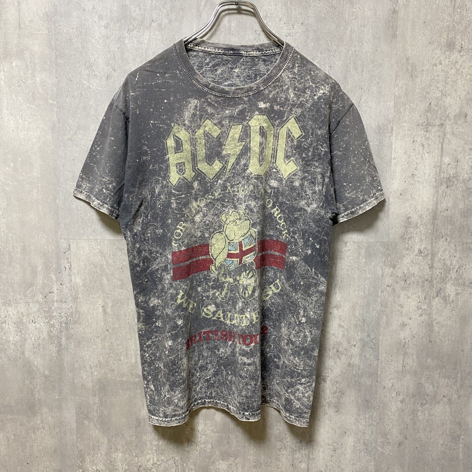 古着 used　ACDC TOUR　半袖バンドプリントTシャツ　タイダイ柄