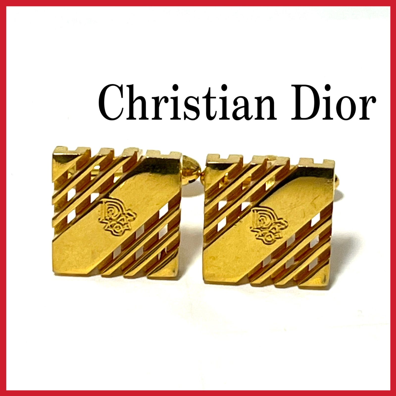 美品 Christian Dior クリスチャンディオール カフスボタン カフリンクス ゴールド ハイブランド
