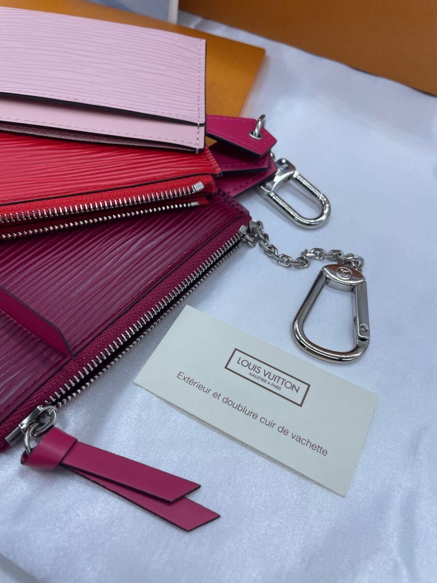 LOUIS VUITTON◇トリオ・パス_エピ_PNK/牛革/PNK/レディース ルイ