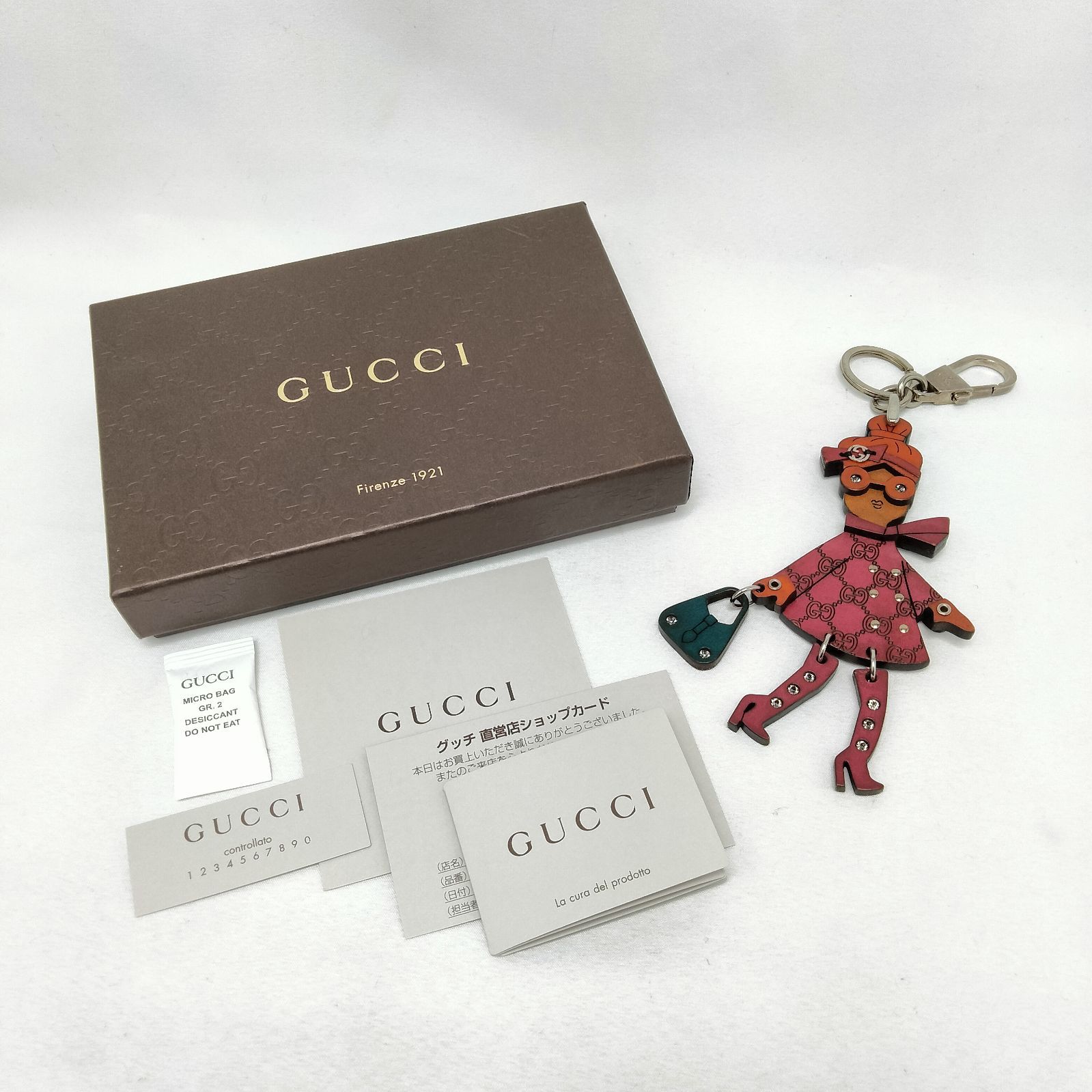 ✨️GUCCI✨️グッチ ウッド×ラインストーン チャーム 2140/806561321