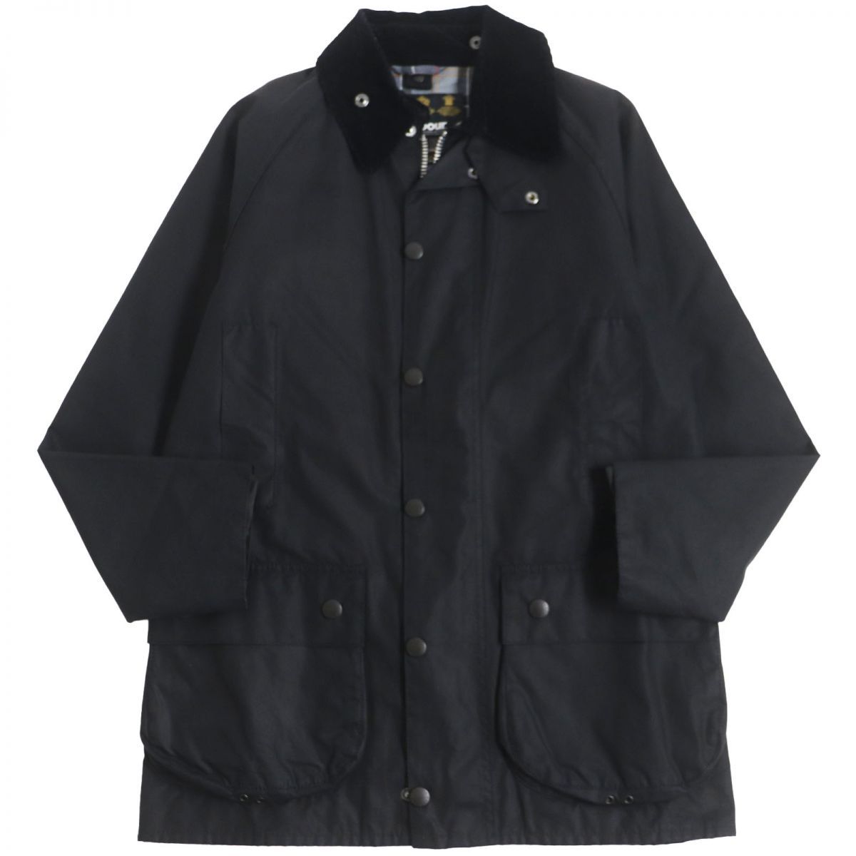 良品Barbour バブアー SL BEAUFORT JACKET/ビューフォート 1502124 裏地チェック オイルドジャケット ブラック 36 英国製 正規品 メンズ