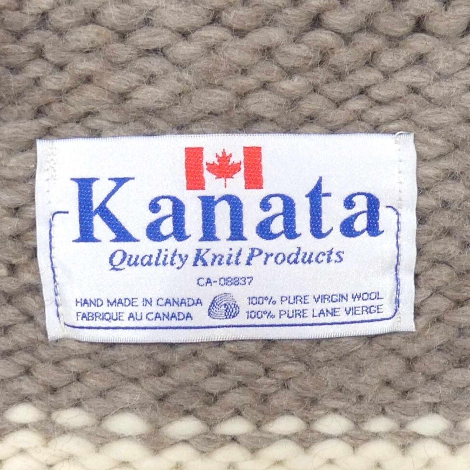 カウチン セーター kanata ハンドニット XXL カナダ製 カナタ 茶 鳥 