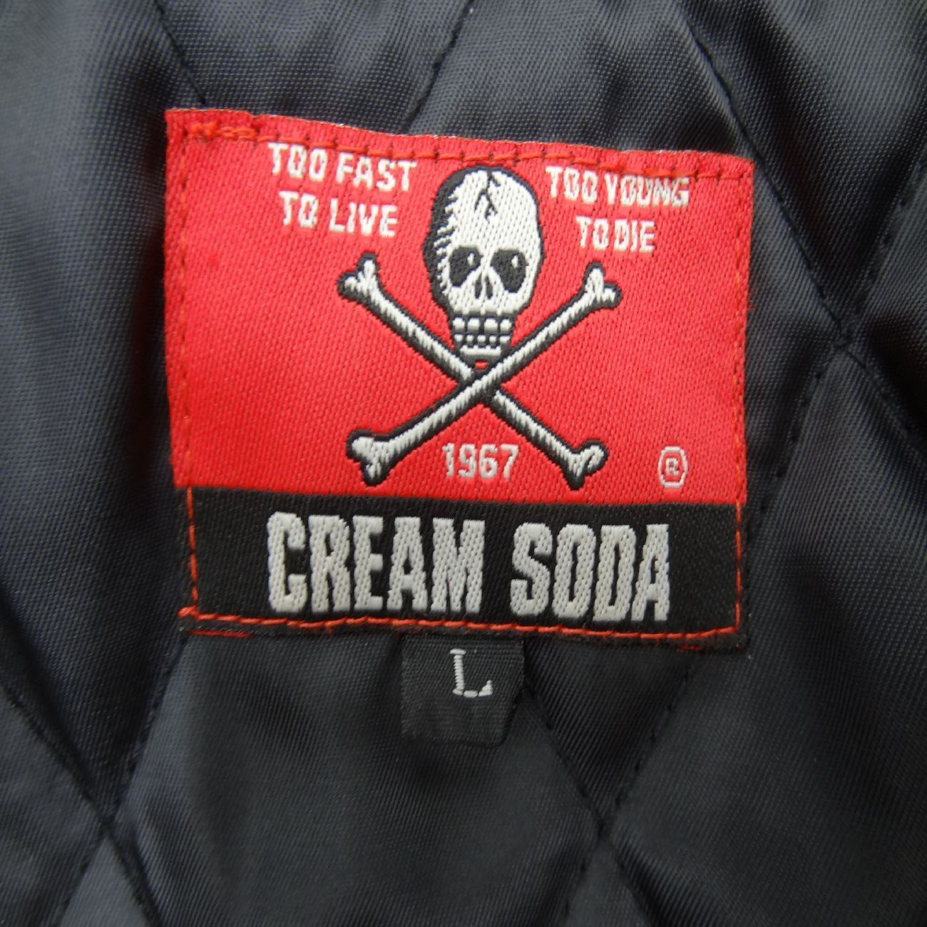 クリーニング済 CREAMSODA フルデコ スカルワッペン スタジャン メンズ