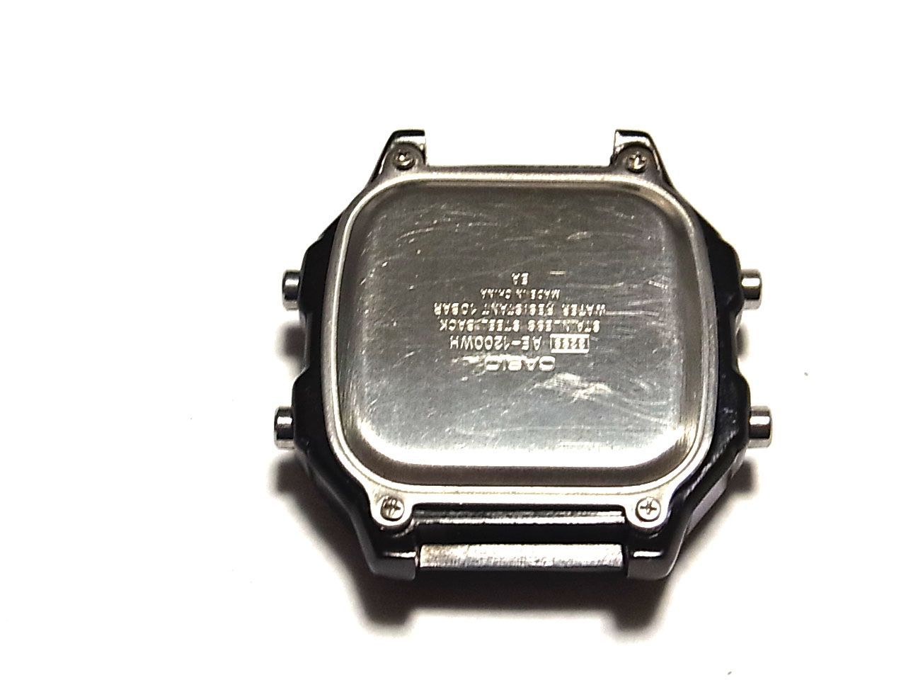 AE-1200用 カスタム用 メタルケース+ メタルベルト 黒 （チプカシ