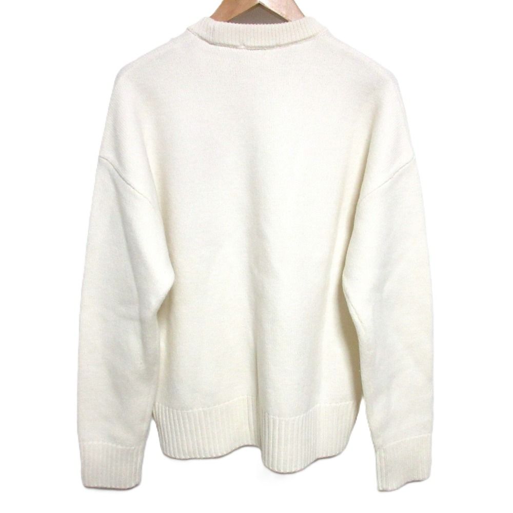 美品 AMI PARIS アミパリス ハートロゴインターシャ オーバーサイズ  