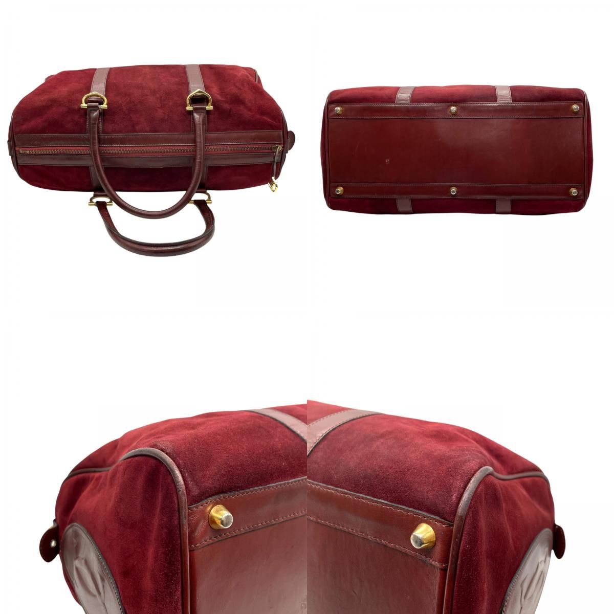 Cartier カルティエ ボストンバッグ スエード レザー マストライン ロゴ イタリア製 Cartier カルティエ マストライン ボストンバッグ
