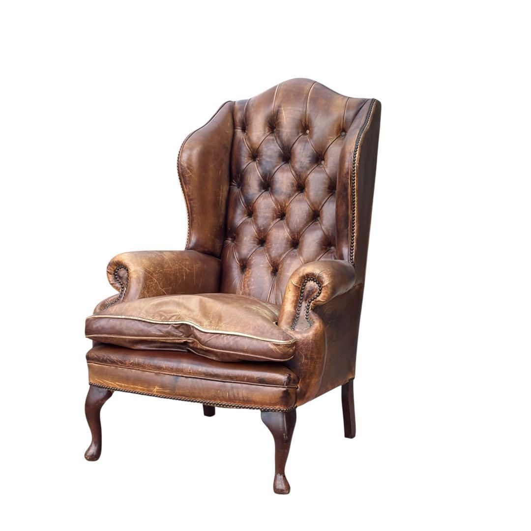 英国 ヴィンテージ チェスターフィールド イギリス製ブラウン