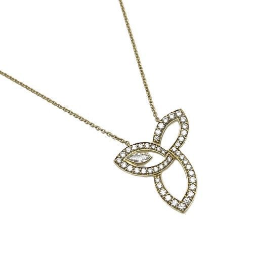 HARRY　WINSTON　ハリーウィンストン　リリークラスター　ネックレス　PEDYMQRFLC　750YG　ダイヤモンド　計約0.68ct　ブランドジュエリー　アクセサリー　ペンダント　Au750　K18YG　イエローゴールド　18金【68097】