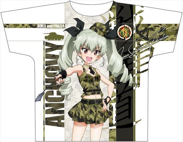 ガールズ&パンツァー最終章 フルグラフィックTシャツ ミリタリー ver. アンチョビ [キャラクターグッズ]