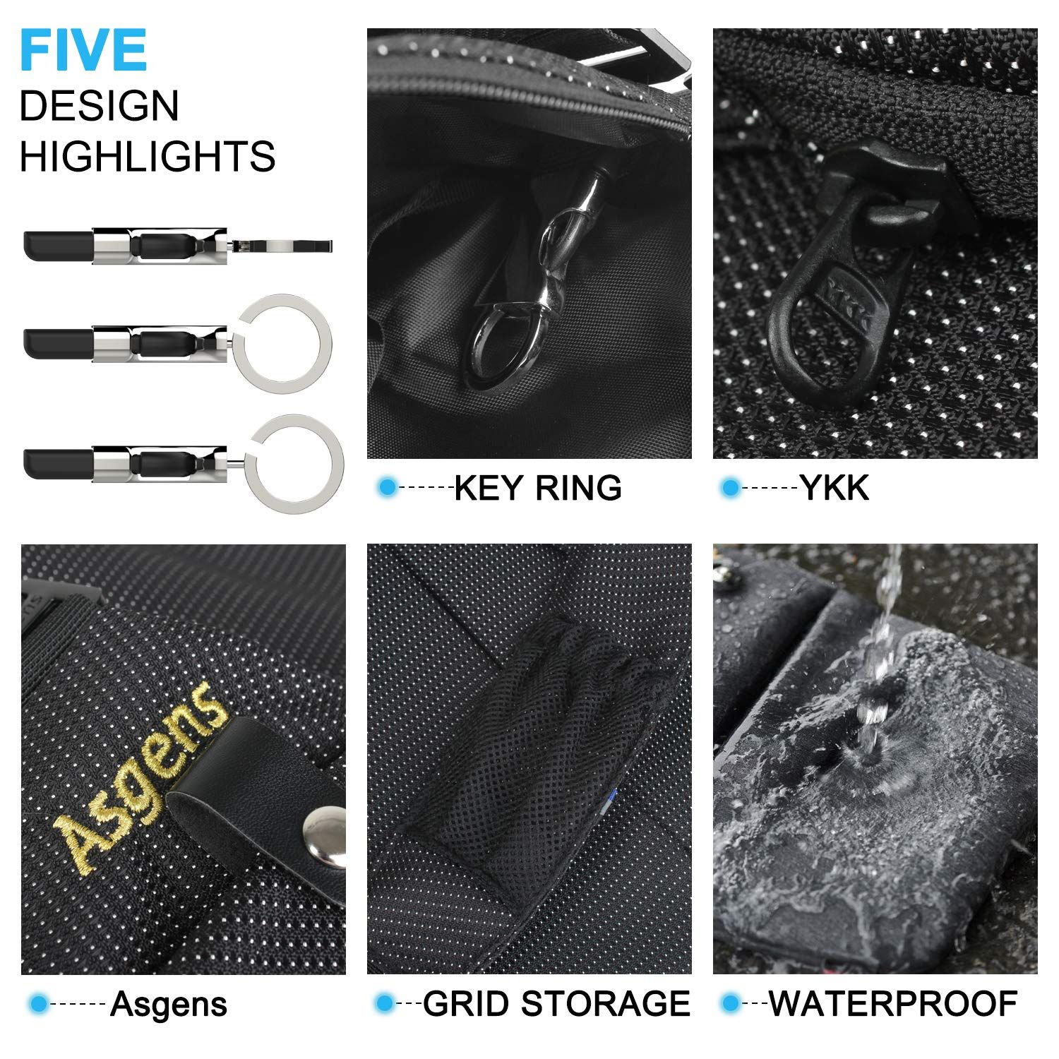 Asgens] 多目的盗難防止隠しセキュリティバッグ 脇下ショルダー 脇下