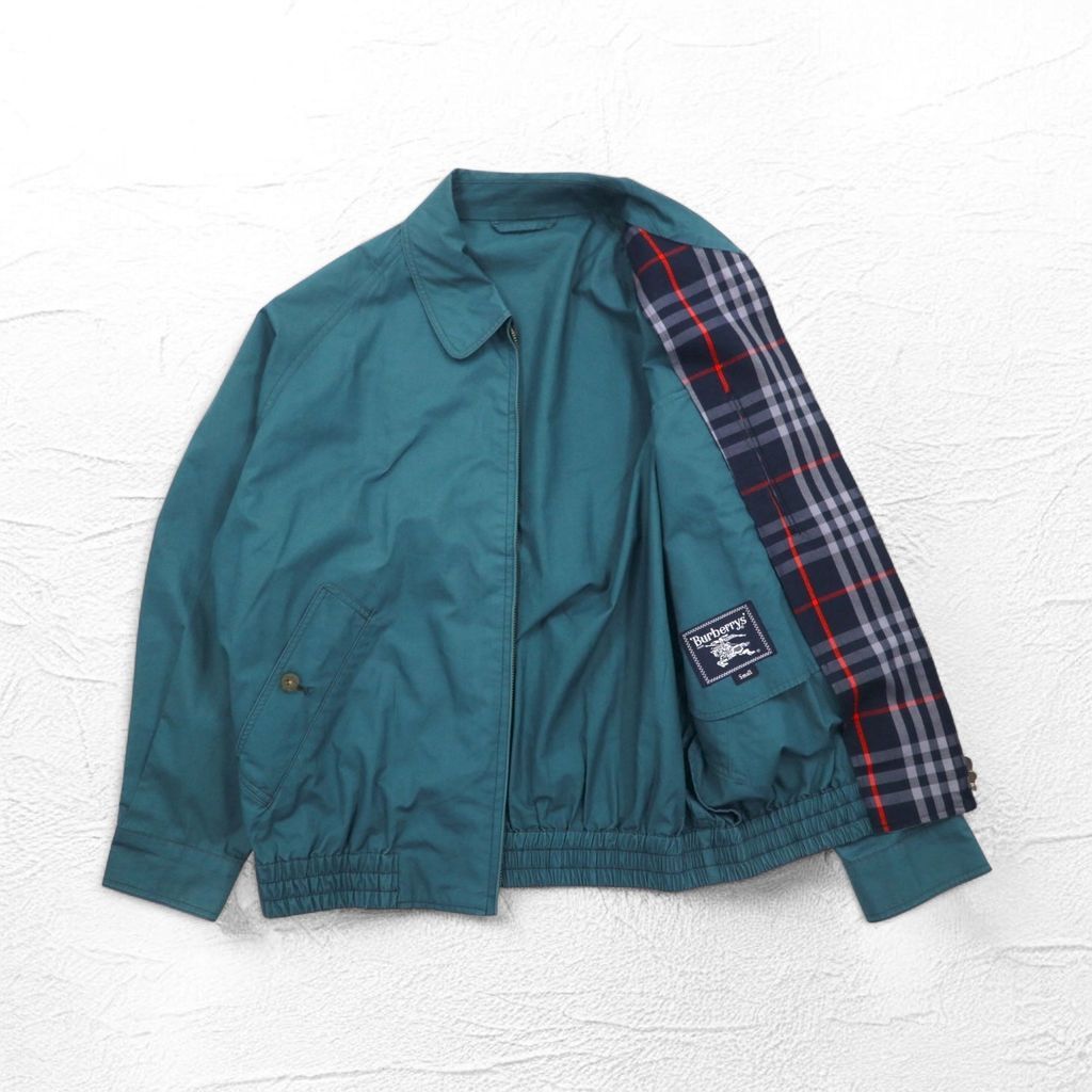 美品　Burberrys' ハリントンジャケット　イングランド製　レッド　90s 美品 Burberrys' ハリントンジャケット イングランド製 レッド 90s