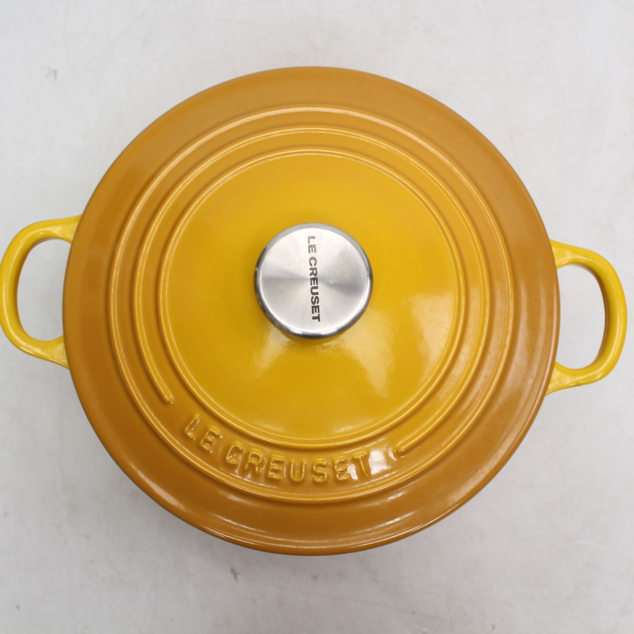 717 ル クルーゼ ココット ロンド 22cm イエロー 両手鍋