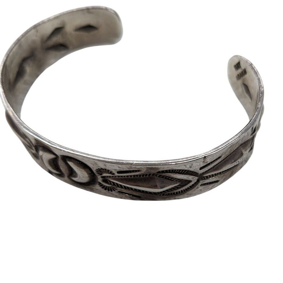 RAY ADAKAI ray adakai レイ アダカイ ダブルスタンプ バングル ブレスレット シルバー WWW_WOWDIGSITE_COM