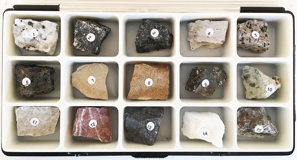 岩石セット標本 火成岩 6種セット (天然石付き) - 科学・サイエンス