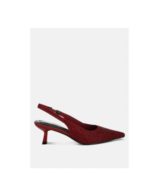 送料無料 ロンドンラグ レディース サンダル シューズ Julep Flyknit Rhinestone Slingback Sandals Women Medium red