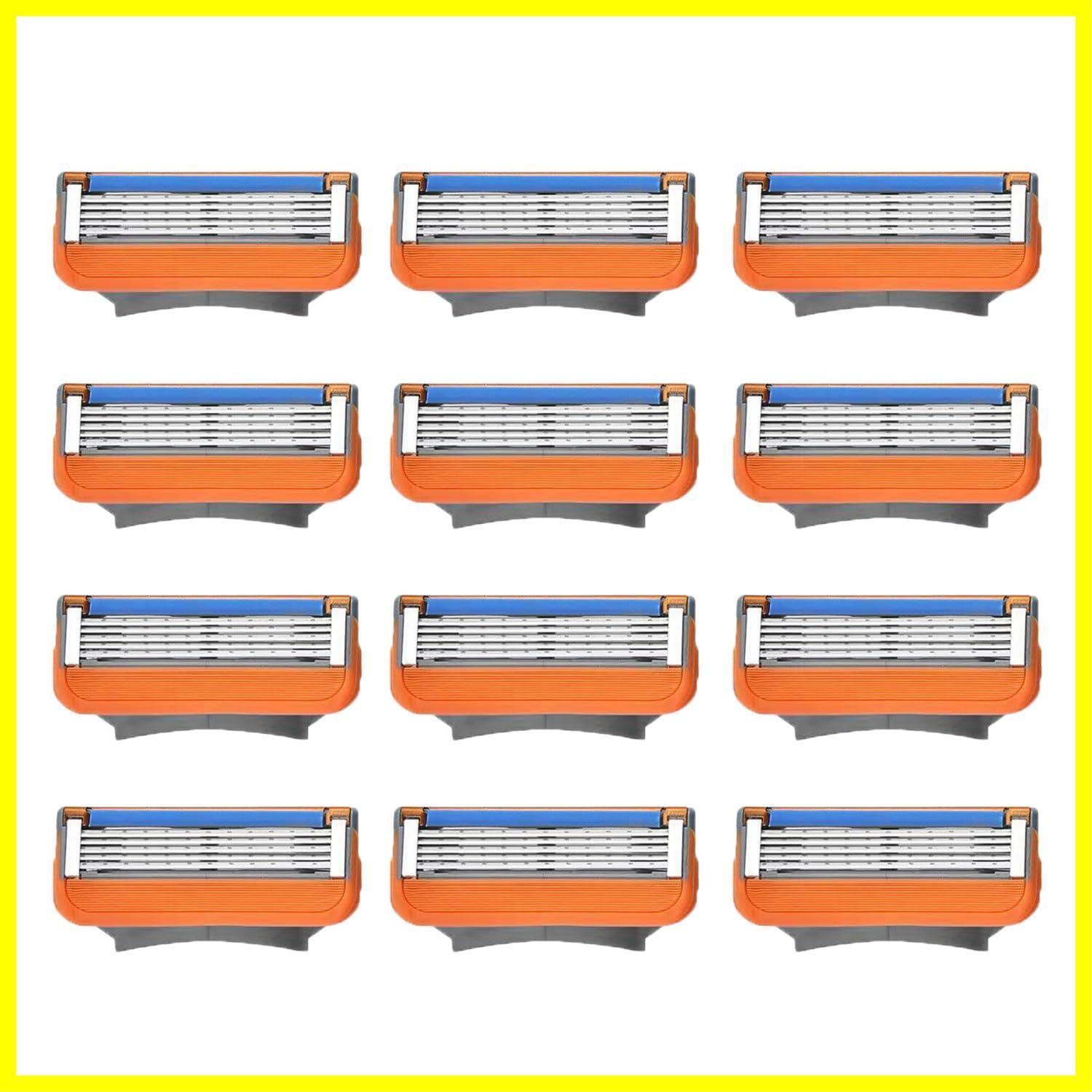 【限定商品】5段刃です Fusion交換刃です Gillette 替刃 プログライド Fusion互換性があります ジレット (オレンジ)… Bostti