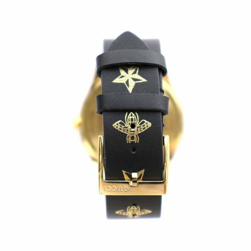 グッチ タイムレス ビー&amp;スター G TIMELESS STAR&amp;BEE 腕時計 GUCCI G-Timeless 38MM QTZ Star/Bee Dial Gold PVD Leather Watch