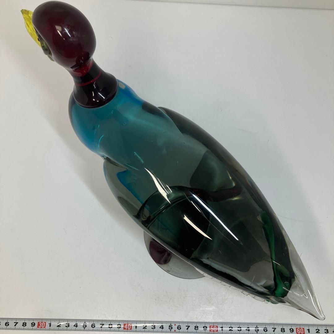 ムラノガラス アヒル特大置物 5236g 東H6-0131① - メルカリ