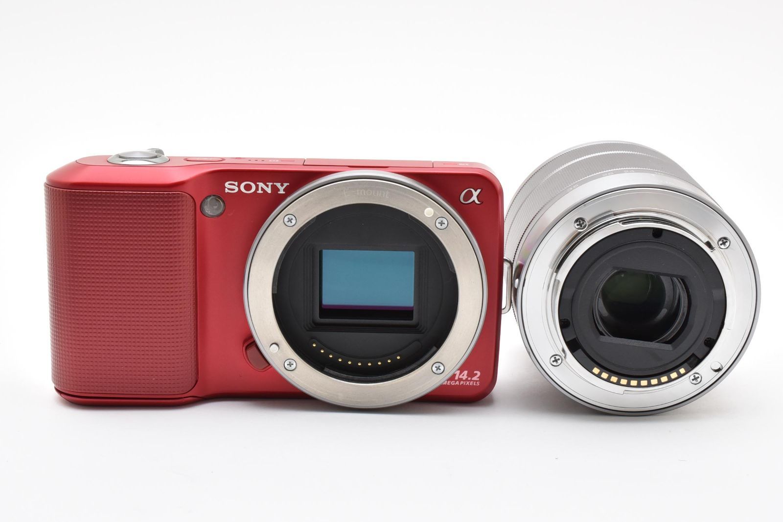 SONY ソニー NEX-3 レッド SEL1855 18-55mm F3.5-5.6 OSS ミラー