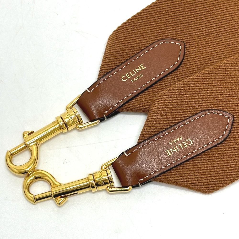 CELINE セリーヌ ショルダーストラップ ロゴ キャンバス/レザー